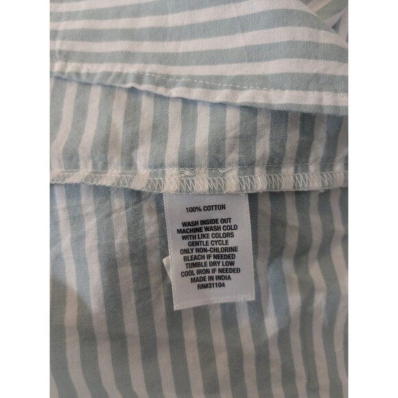 Society Social X Crown & Ivy Green Stripe Midi Dress Cottage Beach Sz XL pockets - Picture 6 of 10